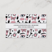 Jouw naam toevoegen | Makeup Sticker Pattern Visitekaartje (Achterkant)
