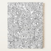 Jouw naam toevoegen | Medische B&W-patroon Planner (Achterkant)