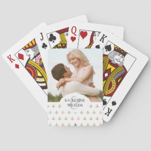 Jouw naam toevoegen   Mini Anchor Pattern Pokerkaarten