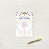 Jouw naam toevoegen | Modern Otomi Design II Post-it® Notes (Op bureau)