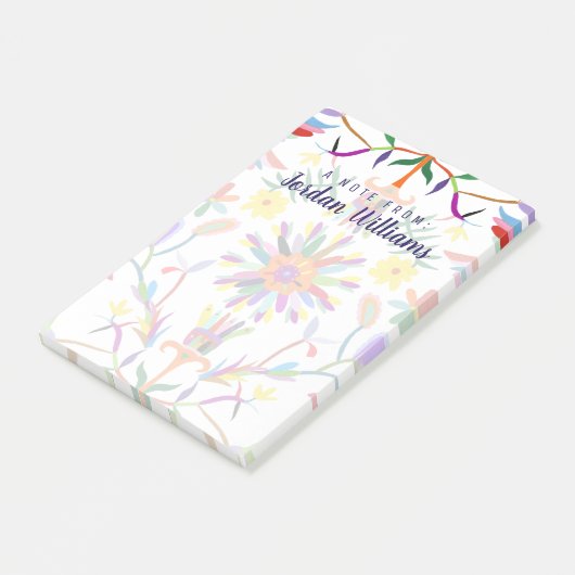 Jouw naam toevoegen | Modern Otomi Design II Post-it® Notes (Schuin)
