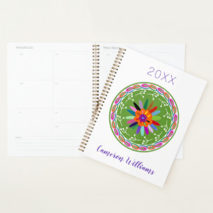Jouw naam toevoegen Modern Otomi-ontwerp Planner