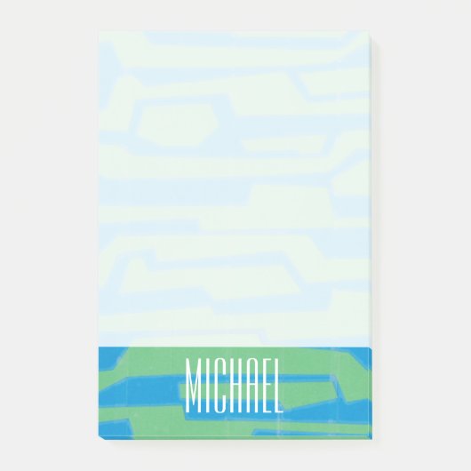 Jouw naam toevoegen | Moderne circuit V Post-it® Notes (Voorkant)