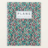 Jouw naam toevoegen | Moderne geometrische gemidde Planner (Voorkant)