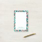 Jouw naam toevoegen | Moderne geometrische gemidde Post-it® Notes (Op bureau)