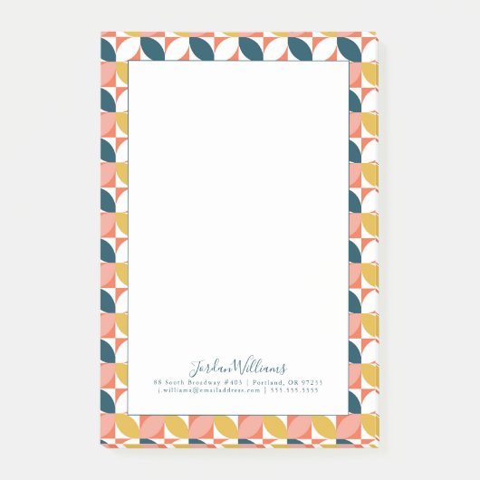 Jouw naam toevoegen | Moderne lederen patroon uit  Post-it® Notes (Voorkant)