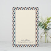 Jouw naam toevoegen | Moderne, moderne bruine en B Briefpapier (Staand voorkant)