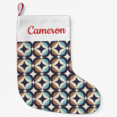 Jouw naam toevoegen | Moderne, moderne bruine en B Kleine Kerstsok (Voorkant)