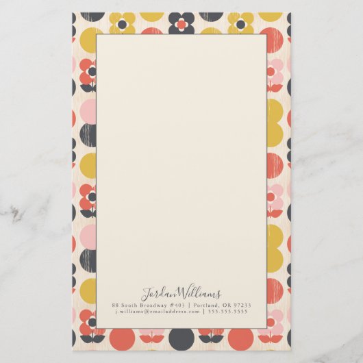 Jouw naam toevoegen | Moderne vormgeving van het m Briefpapier (Voorkant)