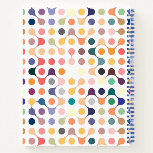 Jouw naam toevoegen | Moleculair constructiepatroo Notitieboek (Achterkant)