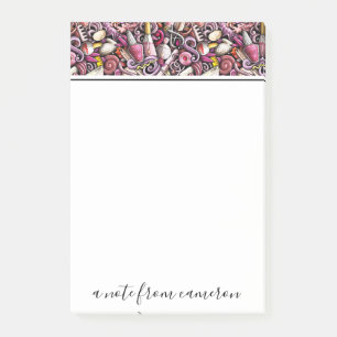 Jouw naam toevoegen Nail Studio Pattern Post-it® Notes