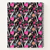 Jouw naam toevoegen | Neon Makeup Pattern Notitieboek (Achterkant)