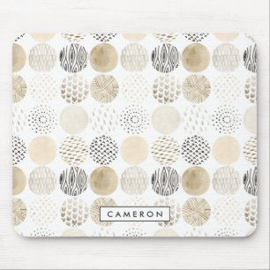 Jouw naam toevoegen   Neutraal Abstract cirkelpatr Muismat