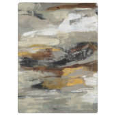 Jouw naam toevoegen | Neutrale Abstracte grijze af Klembord (Achterkant)