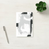 Jouw naam toevoegen | Onyx Gesture - zwarte verfla Post-it® Notes (Kantoor)