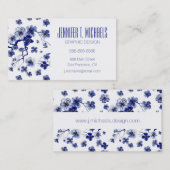 Jouw naam toevoegen | Oriental Sakura Branch Patte Visitekaartje (Voorkant / Achterkant)