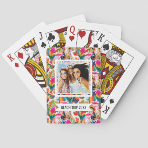 Jouw naam toevoegen Paarden en palmbladeren Pokerkaarten