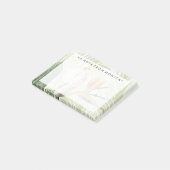 Jouw naam toevoegen | Palmbladeren met witte vogel Post-it® Notes (Schuin)