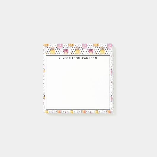 Jouw naam toevoegen | Parfum flespatroon Post-it® Notes (Voorkant)