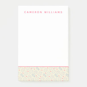 Jouw naam toevoegen Pastel Happy Teeth Pattern Post-it® Notes