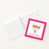 Jouw naam toevoegen | Patroon Alpaca & Flowers Notitieboek (Binnen)