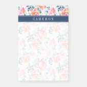 Jouw naam toevoegen | Patroon met geschilde Rozen Post-it® Notes (Voorkant)