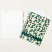 Jouw naam toevoegen | Patroon met groene en rode c Planner (Display)