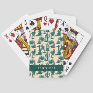 Jouw naam toevoegen   Patroon met groene en rode c Pokerkaarten