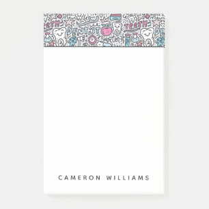 Jouw naam toevoegen   Patroon voor tandheelkundige Post-it® Notes