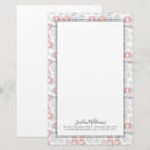 Jouw naam toevoegen | Polka Dot Circle Pattern Briefpapier (Voorkant / Achterkant)