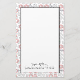 Jouw naam toevoegen   Polka Dot Circle Pattern Briefpapier