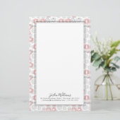 Jouw naam toevoegen | Polka Dot Circle Pattern Briefpapier (Staand voorkant)