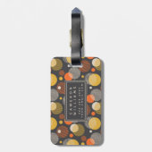 Jouw naam toevoegen | Polka Dot Stripe Pattern Bagagelabel (Achterkant verticaal)