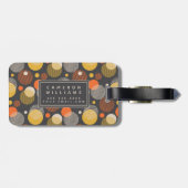 Jouw naam toevoegen | Polka Dot Stripe Pattern Bagagelabel (Achterkant horizontaal)