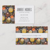 Jouw naam toevoegen | Polka Dot Stripe Pattern Visitekaartje (Voorkant / Achterkant)