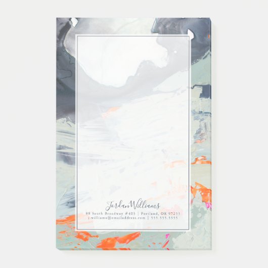 Jouw naam toevoegen | Polyfonisch Zee - Beige Post-it® Notes (Voorkant)
