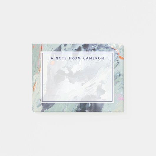 Jouw naam toevoegen | Polyfonisch Zee - blauw Post-it® Notes (Voorkant)