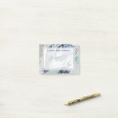 Jouw naam toevoegen | Polyfonisch Zee - blauw Post-it® Notes (Op bureau)