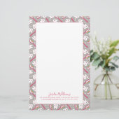 Jouw naam toevoegen | Rainbow Teeth Pattern Briefpapier (Staand voorkant)