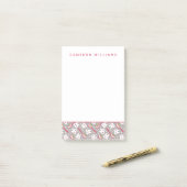 Jouw naam toevoegen | Rainbow Teeth Pattern Post-it® Notes (Op bureau)