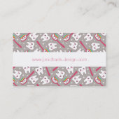 Jouw naam toevoegen | Rainbow Teeth Pattern Visitekaartje (Achterkant)