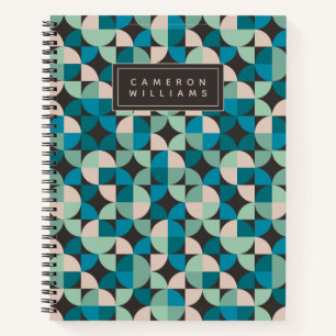 Jouw naam toevoegen   Retro  60-patroon Notitieboek