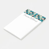 Jouw naam toevoegen | Retro 60-patroon Post-it® Notes (Schuin)