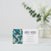 Jouw naam toevoegen | Retro 60-patroon Visitekaartje (Staand voorkant)