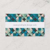 Jouw naam toevoegen | Retro 60-patroon Visitekaartje (Achterkant)