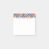 Jouw naam toevoegen | Retro  Star-patroon Post-it® Notes (Voorkant)