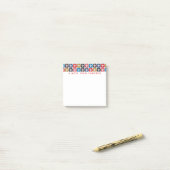 Jouw naam toevoegen | Retro Star-patroon Post-it® Notes (Op bureau)