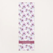 Jouw naam toevoegen | Romantic Floral Pattern Yogamat (Voorkant)