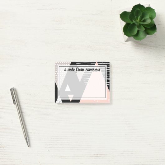 Jouw naam toevoegen | Scandi Mountain Peak Design Post-it® Notes (Kantoor)