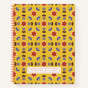 Jouw naam toevoegen Scandinavische geometrische Notitieboek